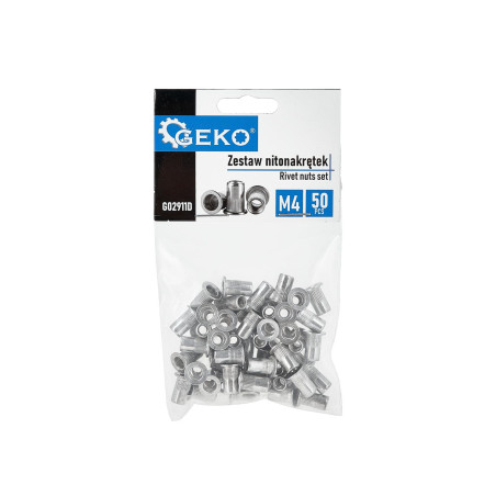 GEKO G02911D Blindklinkmoeren M4 aluminium (50 stuks)