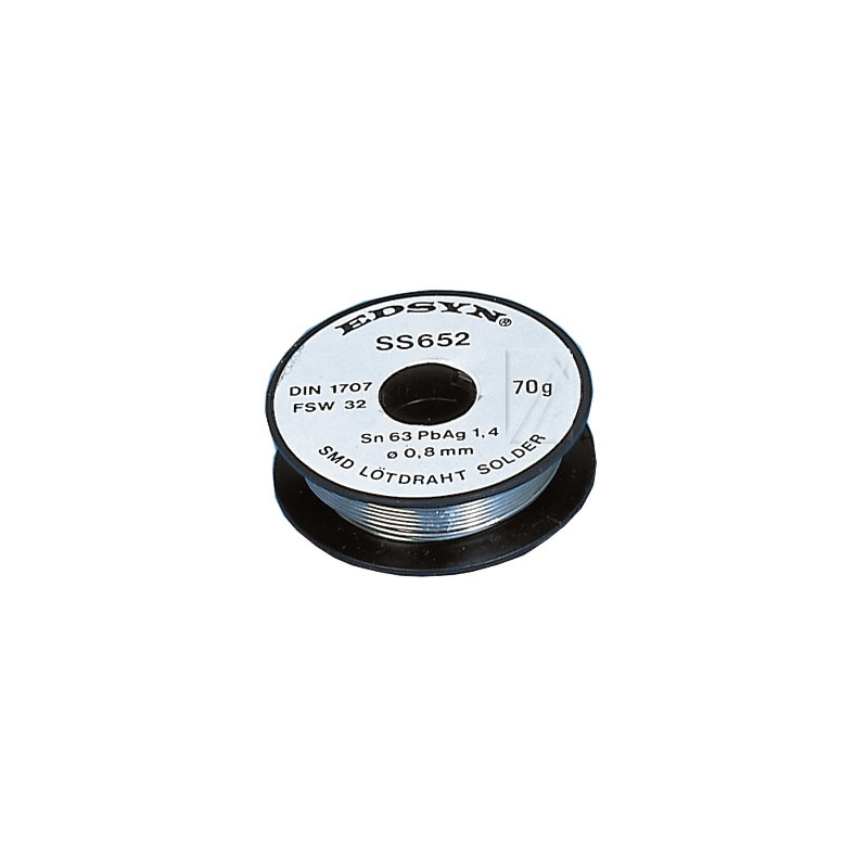 Edsyn SS652 Soldeertin 0,8mm 70gram met zilver Edsyn SS652 Soldeertin 0,8mm 70gram met zilver