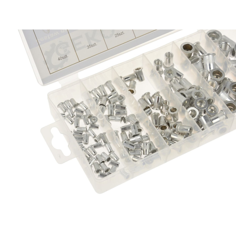 GEKO G02911 Blindklinkmoerenset M3 t/m M10 aluminium (150 stuks) GEKO G02911 Blindklinkmoerenset M3 t/m M10 aluminium (150 stuks)