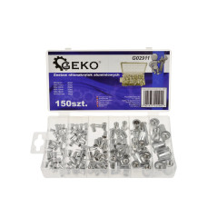 GEKO G02911 Blindklinkmoerenset M3 t/m M10 aluminium (150 stuks)