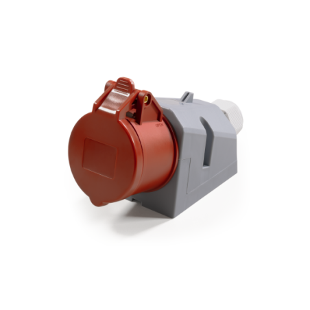 McPower CEE wandcontactdoos 16A 5-polig female | Soldeerbout-shop.nl