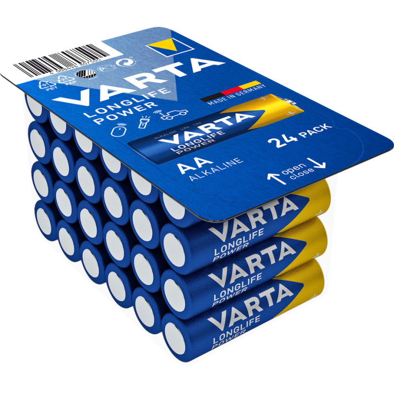 Varta Longlife Power AA Alkaline batterijen (24stuks) Varta Longlife Power AA Alkaline batterijen (24stuks)
