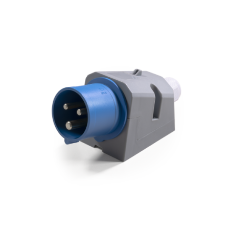 McPower CEE 230V wandcontactdoos 16A 3-polig male | Soldeerbout-shop.nl