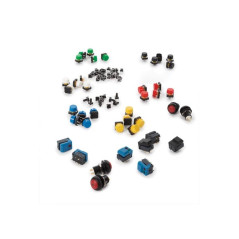 Whadda WCS300 Drukknoppen en schakelaars assortiment 82-delig | Soldeerbout-shop.nl