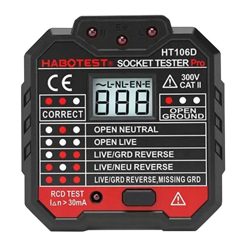 Habotest HT106D Teststekker met 30mA aardlektest