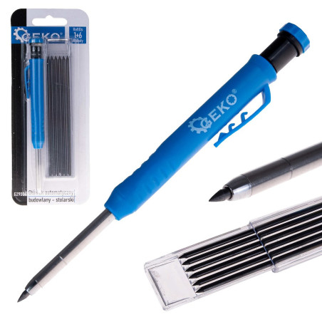 GEKO G29004 Diepgatmarkeerpotlood met 7 vullingen | Soldeerbout-shop.nl