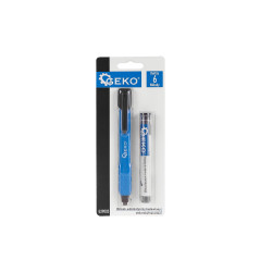 GEKO G29003 Navulbaar timmermanspotlood met 6 vullingen | Soldeerbout-shop.nl