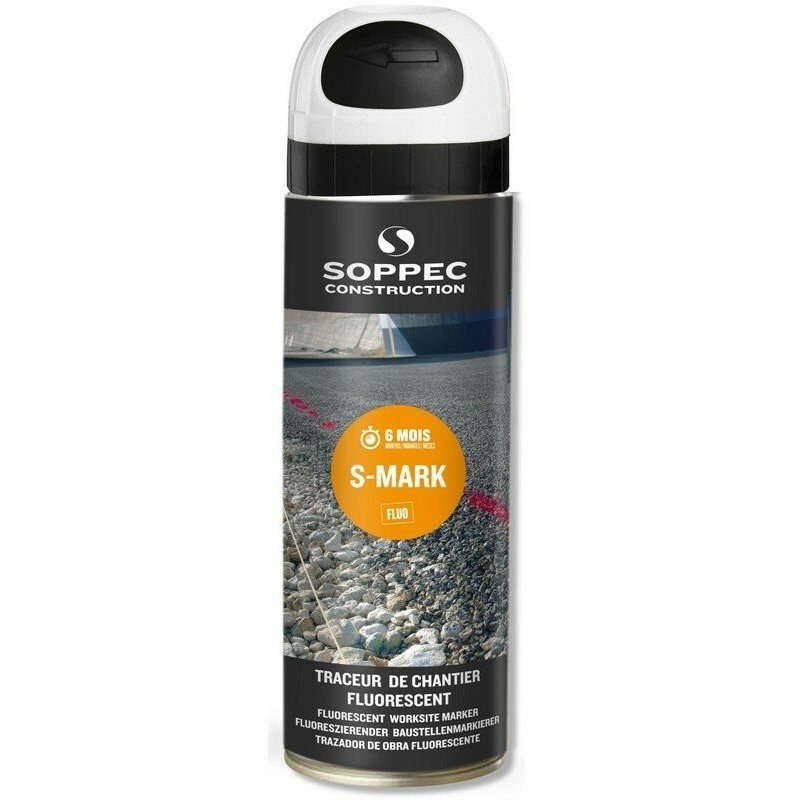 SOPPEC S-Mark markeerverf spuitbus 500ml wit