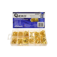 GEKO G02827 Ongeïsoleerde AMP-kabelschoenen assortiment 450-delig | Soldeerbout-shop.nl