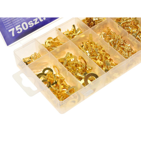 GEKO G02828 Ongeïsoleerde AMP-kabelschoenen assortiment 750-delig