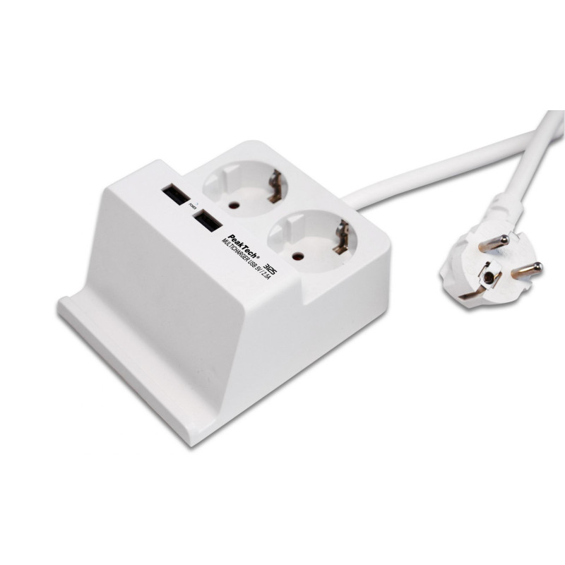 PeakTech 3125 Dubbele bureau USB-lader 2,5A