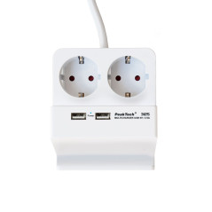 PeakTech 3125 Dubbele bureau USB-lader 2,5A | Soldeerbout-shop.nl