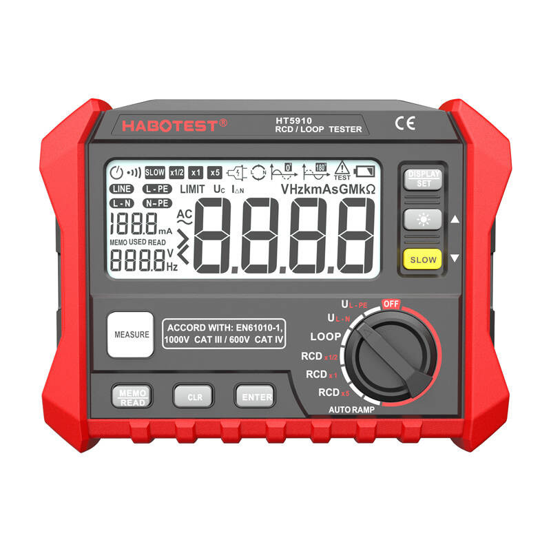 Habotest HT5910 Lusimpedantietester/RCD Aardlekschakelaartester Habotest HT5910 Lusimpedantietester/RCD Aardlekschakelaartester