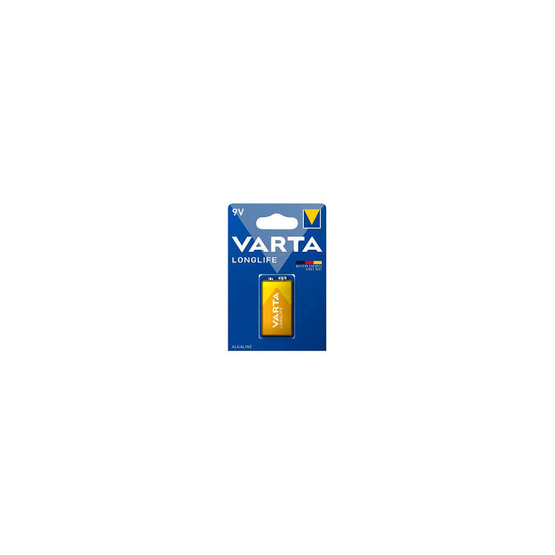 Varta Longlife 9V Alkaline blokbatterij Varta Longlife 9V Alkaline blokbatterij
