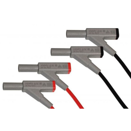 PeakTech 7025 Meetsnoerenset 2-delig 1000V 10A 100cm | Soldeerbout-shop.nl