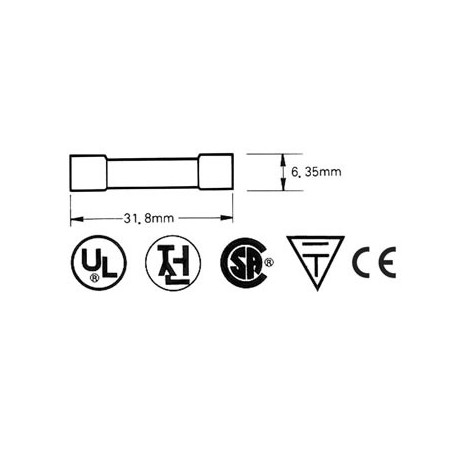 Velleman 6FF0.315N 6x32mm glaszekering 315mA snel (10 stuks)