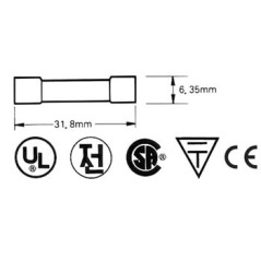 Velleman 6FF0.4N 6x32mm glaszekering 400mA snel (10 stuks)