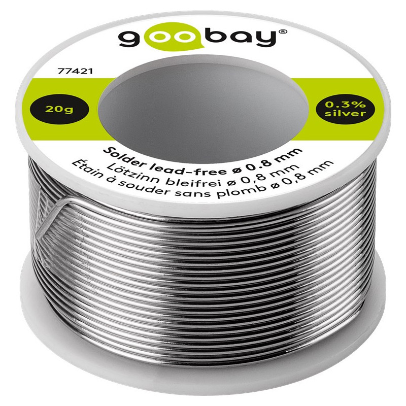 Goobay 77421 soldeertin 0,8mm 20gram loodvrij met zilver
