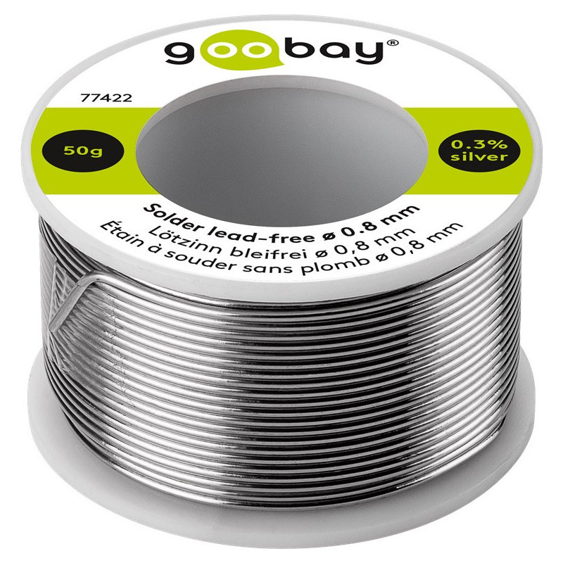 Goobay 77422 soldeertin 0,8mm 50gram loodvrij met zilver