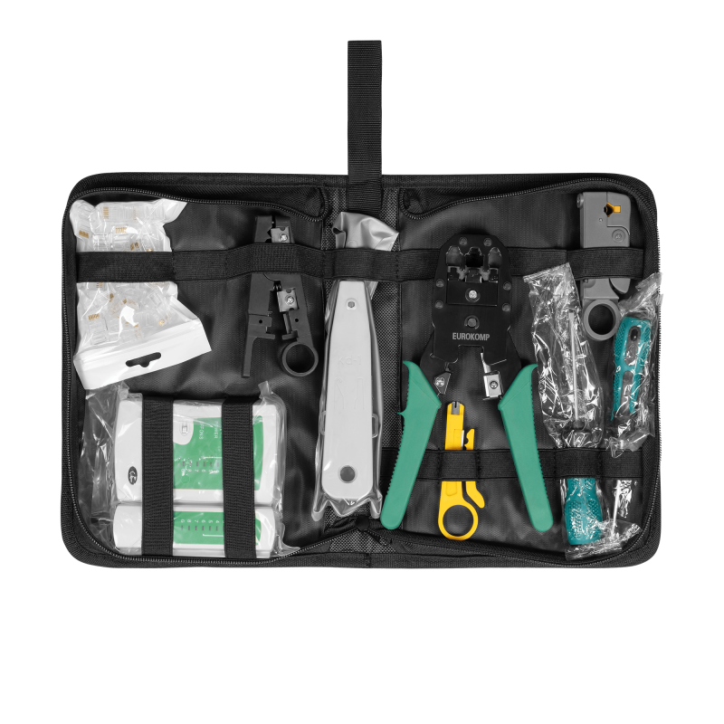 Eurokomp E5949 RJ45-connector montage- en testset Eurokomp E5949 RJ45-connector montage- en testset