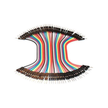 Soldeerbout-shop Jumper draadbruggen male-male 40-delig 10cm | Soldeerbout-shop.nl