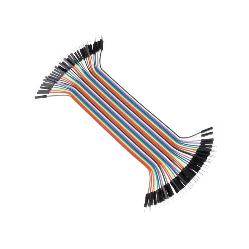 Soldeerbout-shop Jumper draadbruggen male-male 40-delig 20cm Soldeerbout-shop Jumper draadbruggen male-male 40-delig 20cm