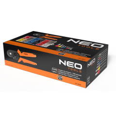 NEO Tools 01-562 Adereindhulstang met adereindhulzenset 0,5mm² tot 10mm² (1200 stuks)