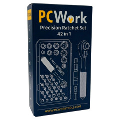 PCWork PCW08L Mini Ratelset 42-delig | Soldeerbout-shop.nl