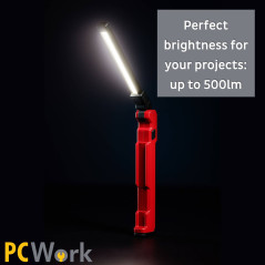 PCWork PCW12L LED-werklamp met accu 500lumen | Soldeerbout-shop.nl