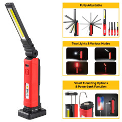 PCWork PCW12K LED-werklamp met accu 600lumen | Soldeerbout-shop.nl