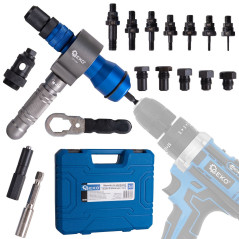 GEKO G01354 Blindklinkmoertang en popnageltang voor boormachine | Soldeerbout-shop.nl