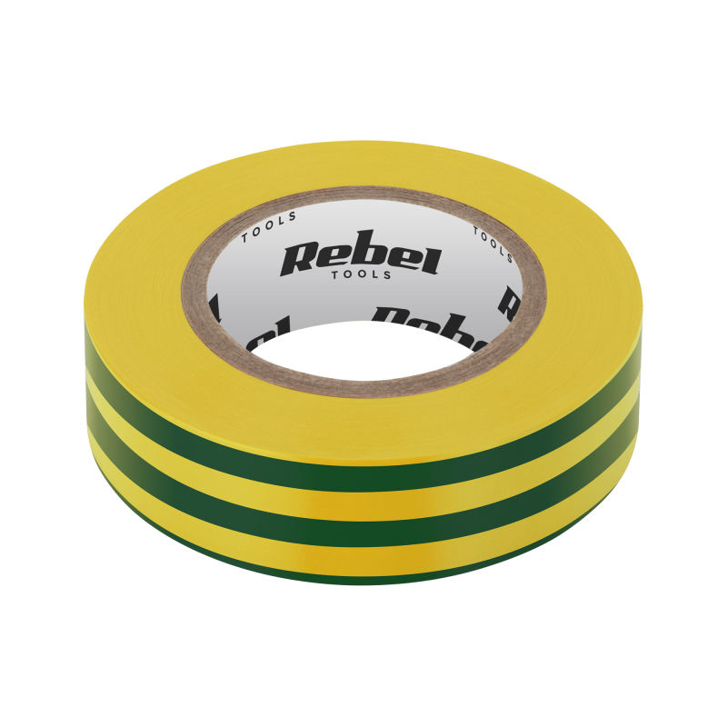 Rebel NAR0429 Isolatietape 19mm x 9m groen/geel