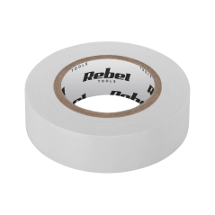 Rebel NAR0430 Isolatietape 19mm x 9m wit | Soldeerbout-shop.nl
