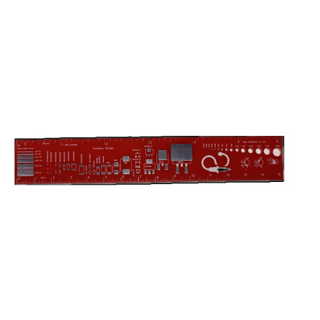 Soldeerbout-shop PCB Ruler 15cm rood
