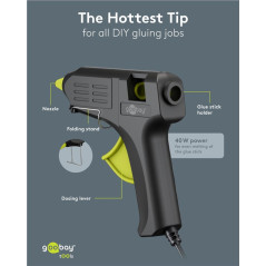 Goobay 77826 lijmpistool 11mm 40Watt met 20 lijmpatronen | Soldeerbout-shop.nl