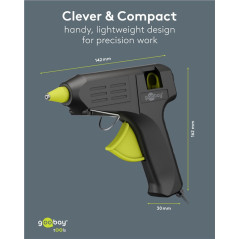 Goobay 77826 lijmpistool 11mm 40Watt met 20 lijmpatronen | Soldeerbout-shop.nl
