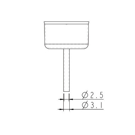 ATTEN A-2131 heteluchtbout nozzle 3,1mm rond