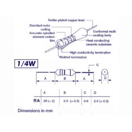 Velleman RA3K9 weerstand 3.9K Ohm (100stuks)