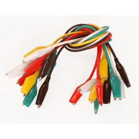 Ohmeron KROK01 10 meetsnoeren met 25mm krokodillenklemmen 50cm