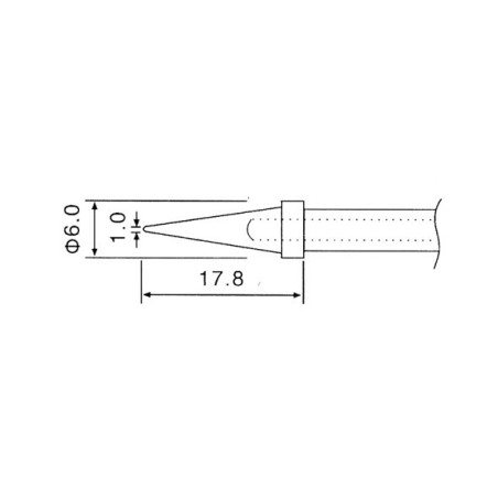 Soldeerbout-shop TIP N4-1 soldeerpunt spits 1mm