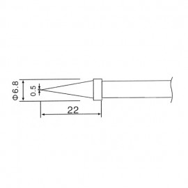 Soldeerbout-shop TIP C1-2 soldeerpunt spits 0.5mm