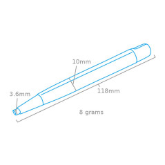 RND 550-00224 Fiberpen glasvezelpotlood