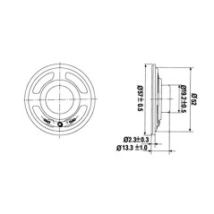 HQ Power MLS2 luidspreker 1W 8 ohm 2.25 inch