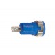 Velleman CM17BL inbouwsocket voor banaanplug blauw